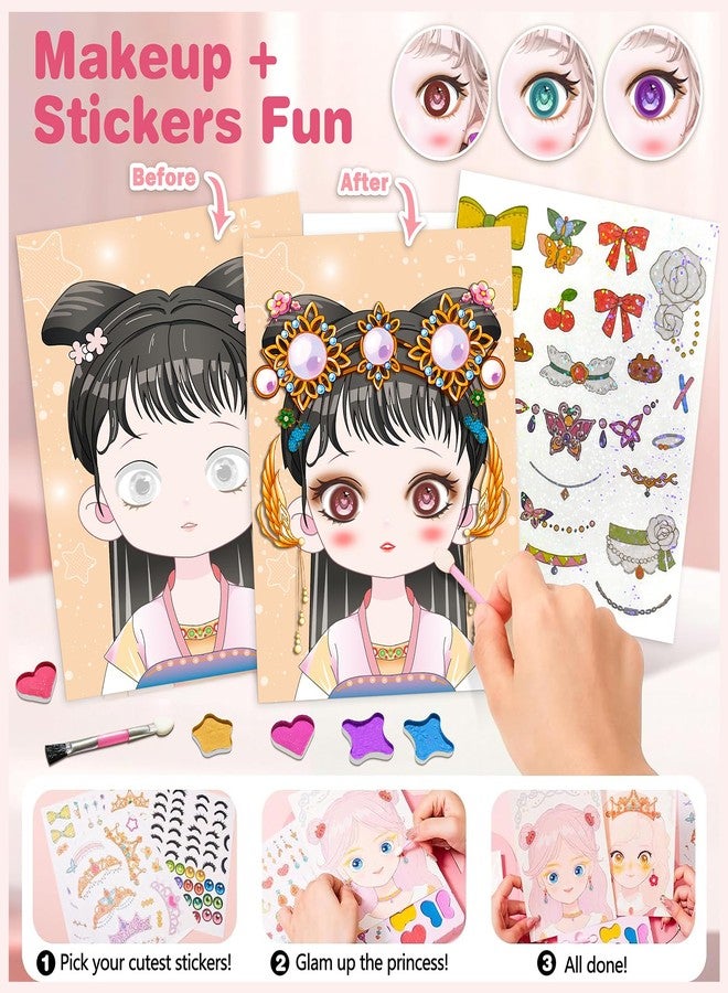 ZHOC Art Craft Activity for Kids, Paper Craft Kits - Paper Makeup DIY Girls Toy Kit with Diamond Painting & Princess Dress Up Set, Christmas Gifts Ideal Birthday Party Gift for Girls Ages 4-8 - Image 3